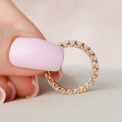 2ct Jena Round Cut Moissanite Ring - Rose Gold