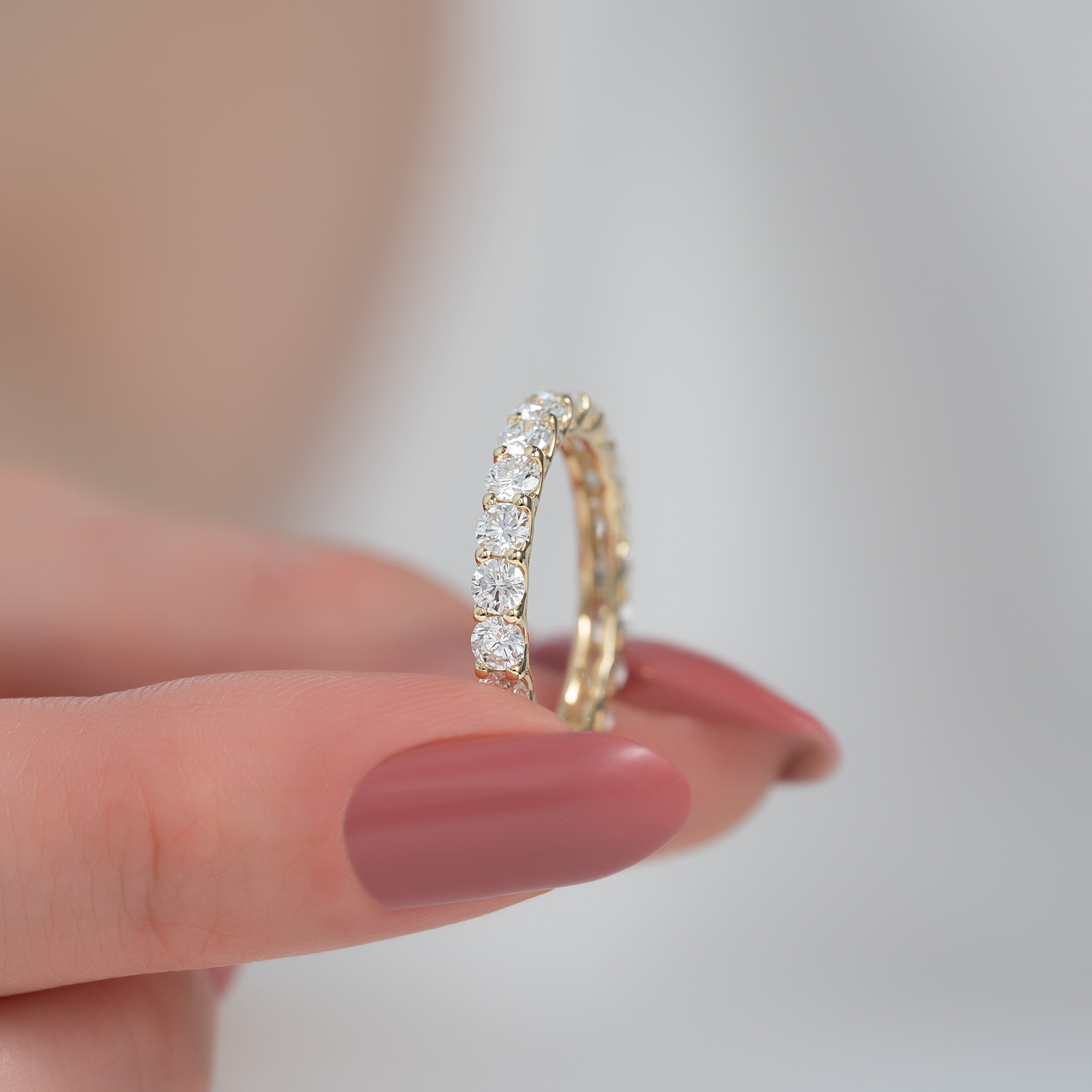 2ct Jena Round Cut Moissanite Ring - Gold