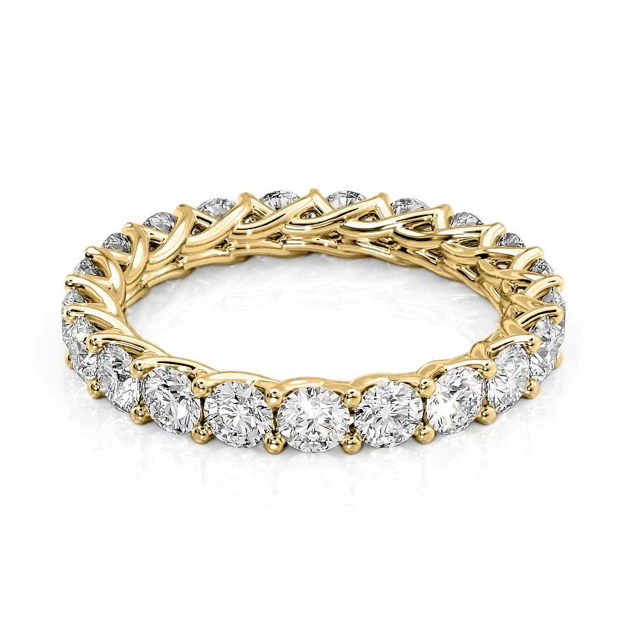2ct Jena Round Cut Moissanite Ring - Gold