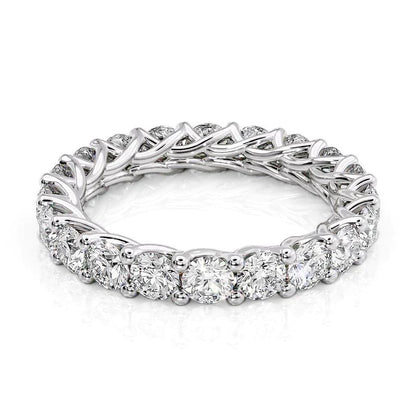 3ct Daniela Round Cut Moissanite Ring - Silver