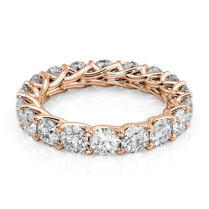3.5ct Jasmita Round Cut Moissanite Ring - Rose Gold
