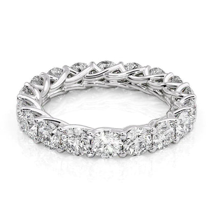 3.5ct Jasmita Round Cut Moissanite Ring - Silver
