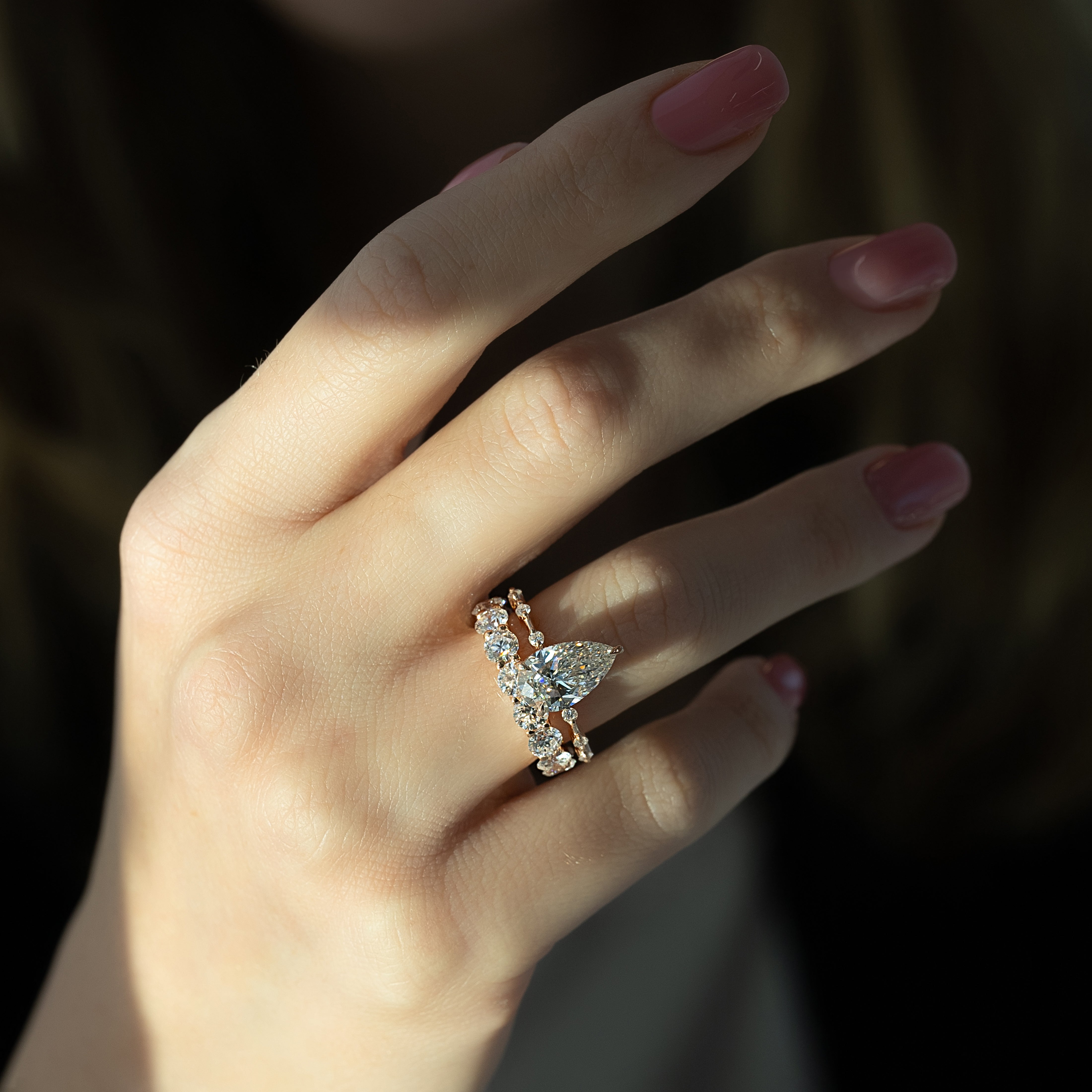 4ct Aphra Round Cut Moissanite Ring - Rose Gold