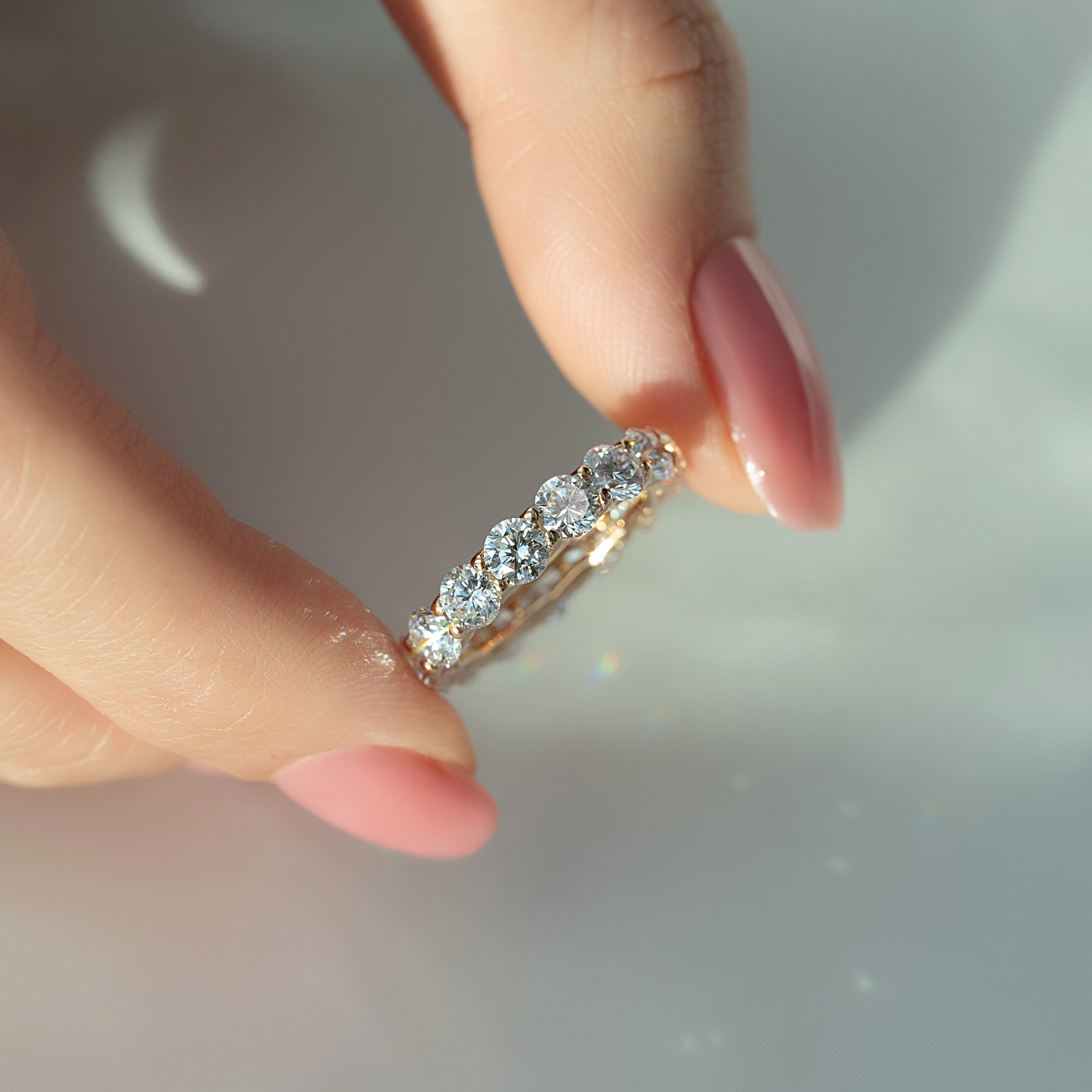 4ct Aphra Round Cut Moissanite Ring - Rose Gold