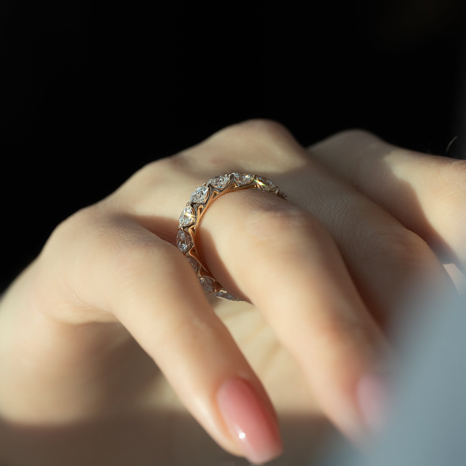 4ct Aphra Round Cut Moissanite Ring - Rose Gold