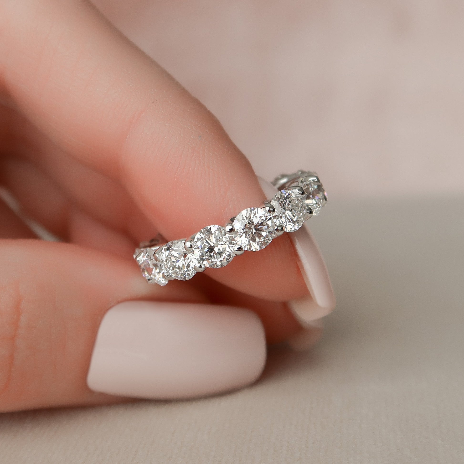 4.5ct Domina Round Cut Moissanite Ring - Silver