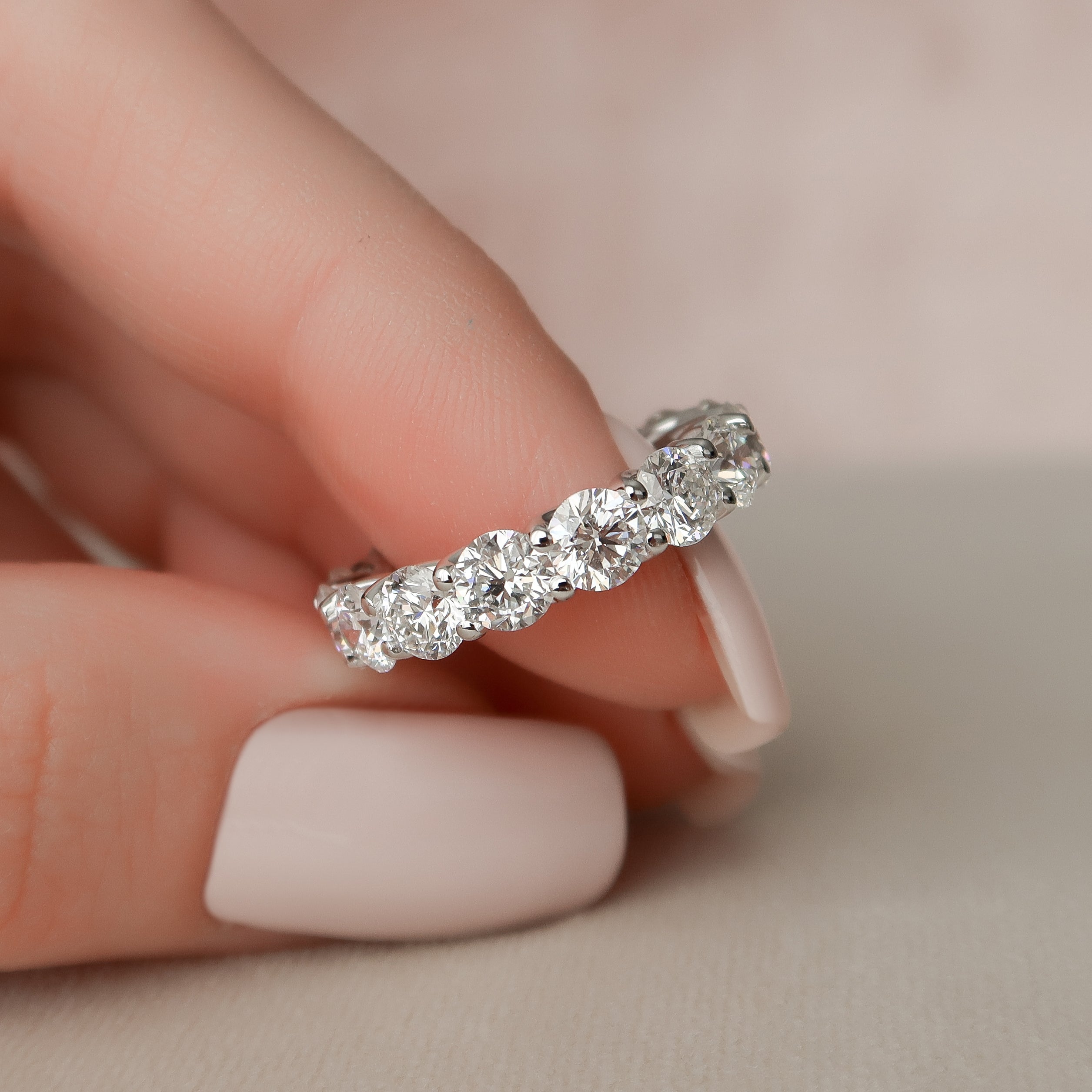4.5ct Domina Round Cut Moissanite Ring - Silver