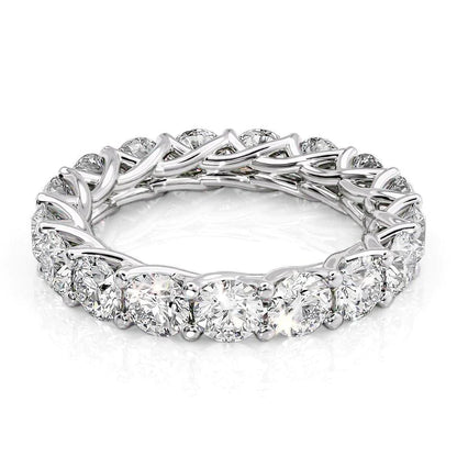 4ct Aphra Round Cut Moissanite Ring - Silver