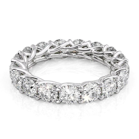 4ct Aphra Round Cut Moissanite Ring - Silver
