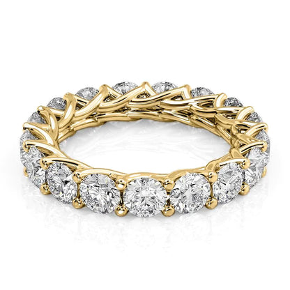4ct Aphra Round Cut Moissanite Ring - Gold