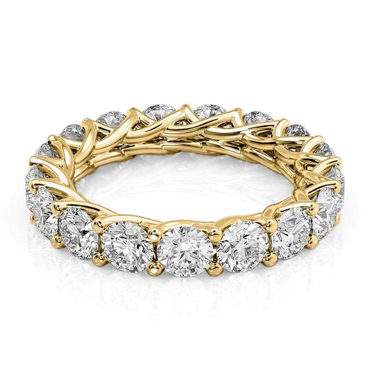 4ct Aphra Round Cut Moissanite Ring - Gold