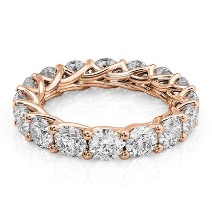 4.5ct Domina Round Cut Moissanite Ring - Rose Gold