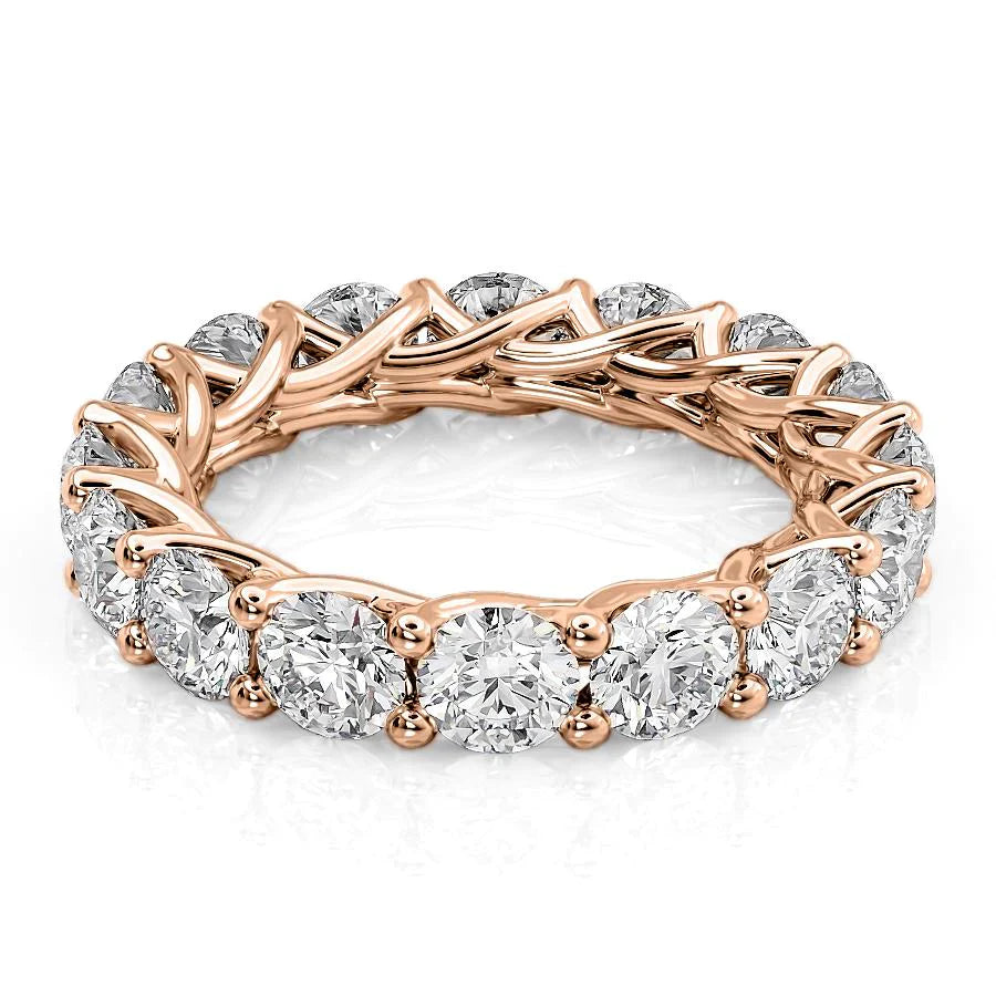 4.5ct Domina Round Cut Moissanite Ring - Rose Gold