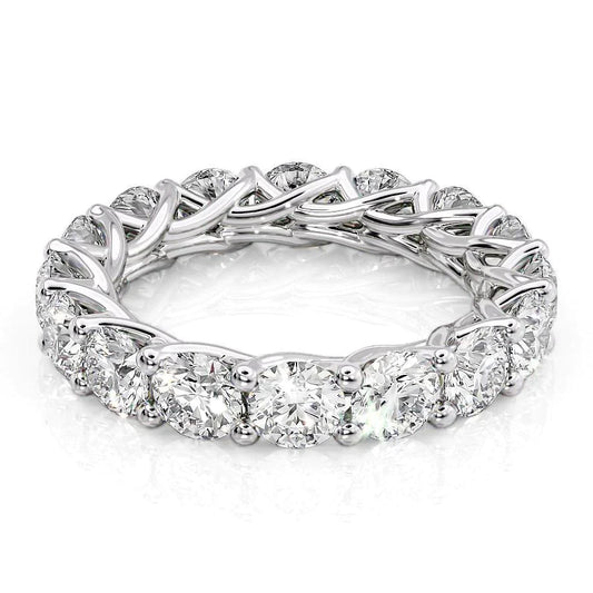 4.5ct Domina Round Cut Moissanite Ring - Silver