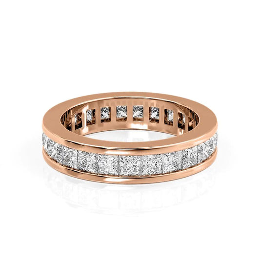 2.5ct Arabella Princess Cut Moissanite Ring - Rose Gold