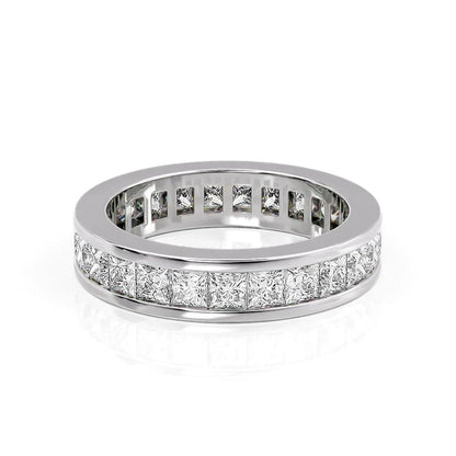 2.5ct Arabella Princess Cut Moissanite Ring - Silver