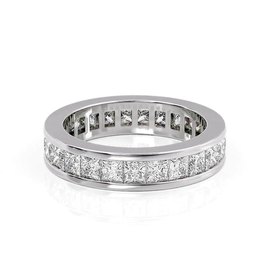 2.5ct Arabella Princess Cut Moissanite Ring - Silver