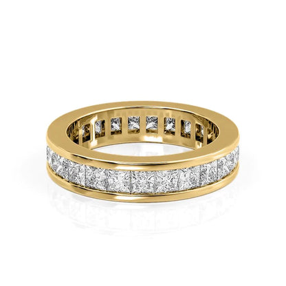 2.5ct Arabella Princess Cut Moissanite Ring - Gold