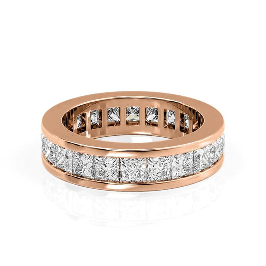 3.5ct Hesperia Princess Cut Moissanite Ring - Rose Gold