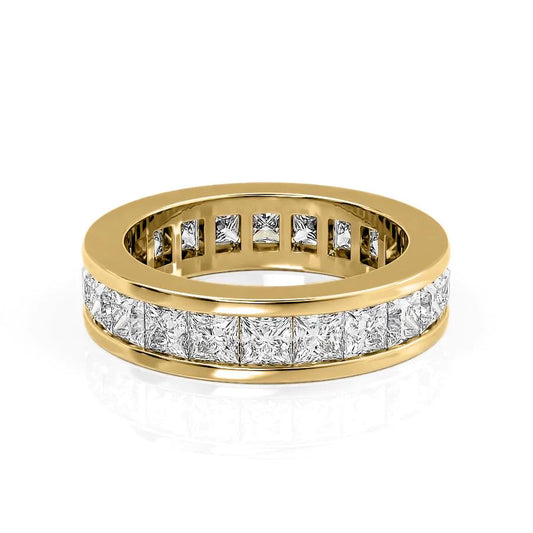 3.5ct Hesperia Princess Cut Moissanite Ring - Gold