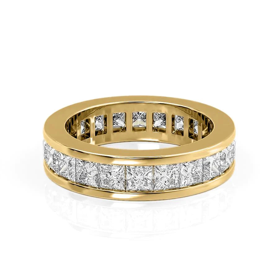 3.5ct Hesperia Princess Cut Moissanite Ring - Gold