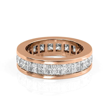 4ct Melena Princess Cut Moissanite Ring - Rose Gold