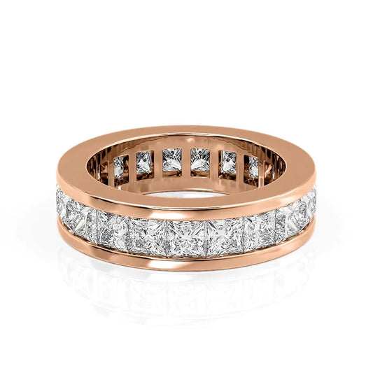 4ct Melena Princess Cut Moissanite Ring - Rose Gold