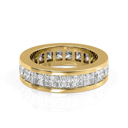 4ct Melena Princess Cut Moissanite Ring - Gold