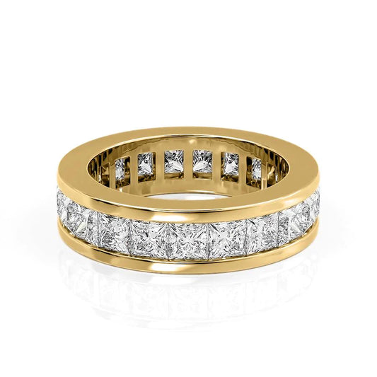 4ct Melena Princess Cut Moissanite Ring - Gold