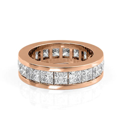 4.7ct Coraline Princess Cut Moissanite Ring - Rose Gold