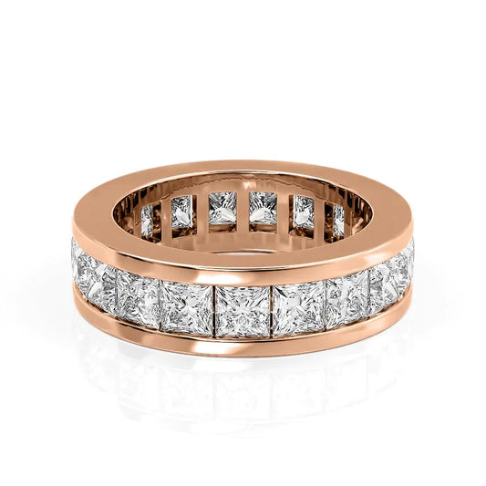4.7ct Coraline Princess Cut Moissanite Ring - Rose Gold