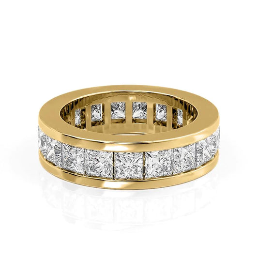 4.7ct Coraline Princess Cut Moissanite Ring - Gold