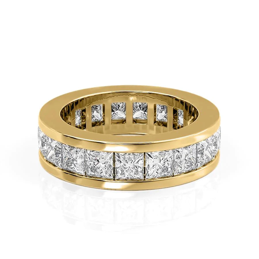 4.7ct Coraline Princess Cut Moissanite Ring - Gold