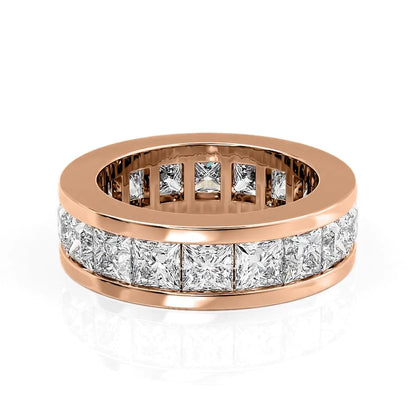 5.5ct Blossom Princess Cut Moissanite Ring - Rose Gold