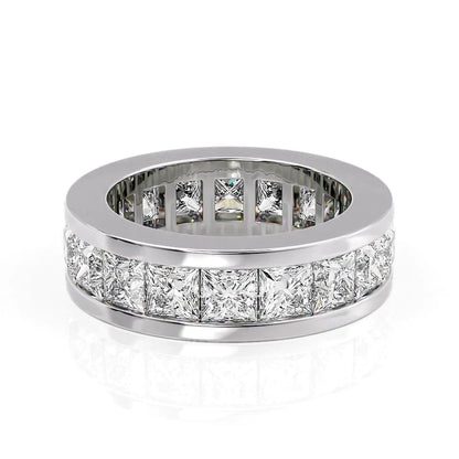 5.5ct Blossom Princess Cut Moissanite Ring - Silver