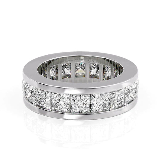 5.5ct Blossom Princess Cut Moissanite Ring - Silver