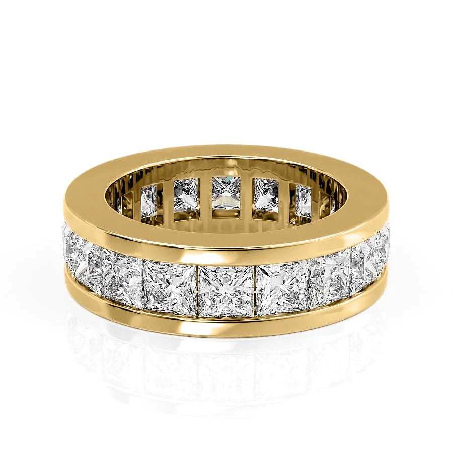 5.5ct Blossom Princess Cut Moissanite Ring - Gold