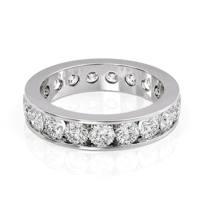 3ct Saija Round Cut Moissanite Ring - Silver