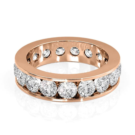 3.5ct Solvena Round Cut Moissanite Ring - Rose Gold