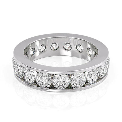3.5ct Solvena Round Cut Moissanite Ring - Silver