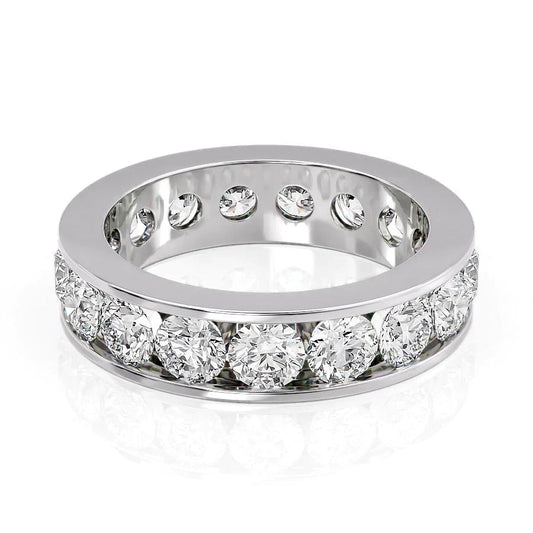 3.5ct Solvena Round Cut Moissanite Ring - Silver