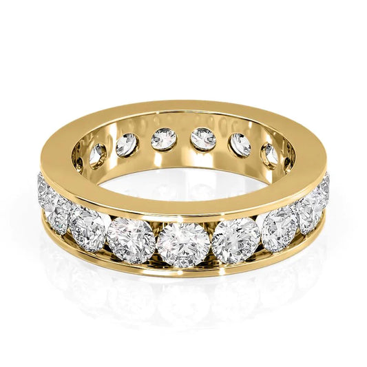 3.5ct Solvena Round Cut Moissanite Ring - Gold