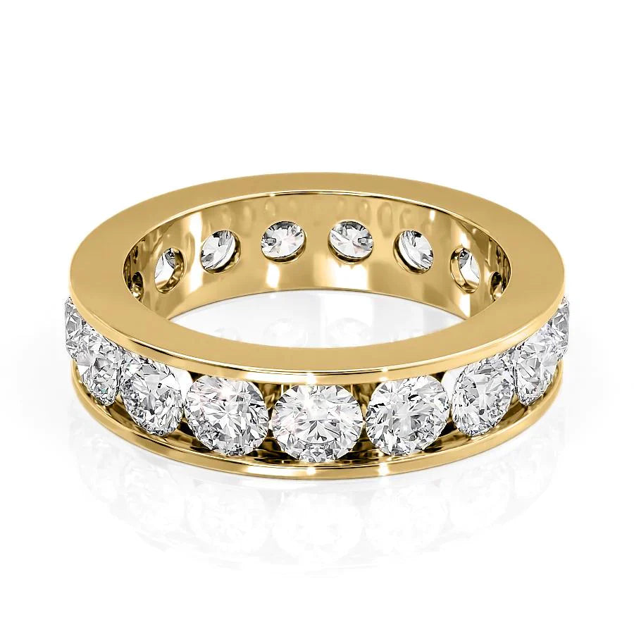 3.5ct Solvena Round Cut Moissanite Ring - Gold