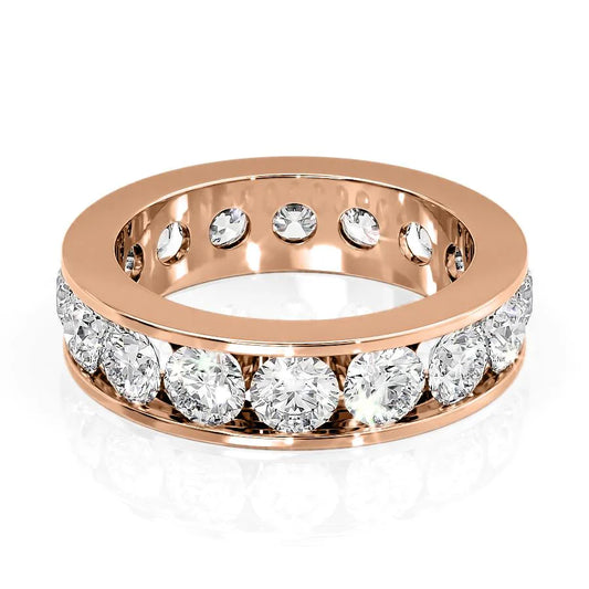 4ct Arlea Round Cut Moissanite Ring - Rose Gold
