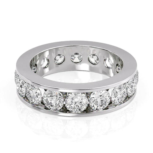 4ct Arlea Round Cut Moissanite Ring - Silver
