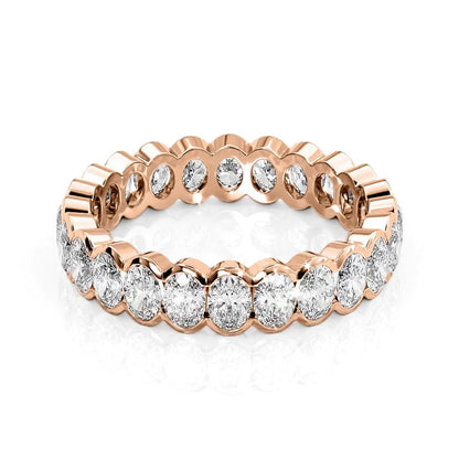 2ct Indira Oval Cut Moissanite Ring - Rose Gold