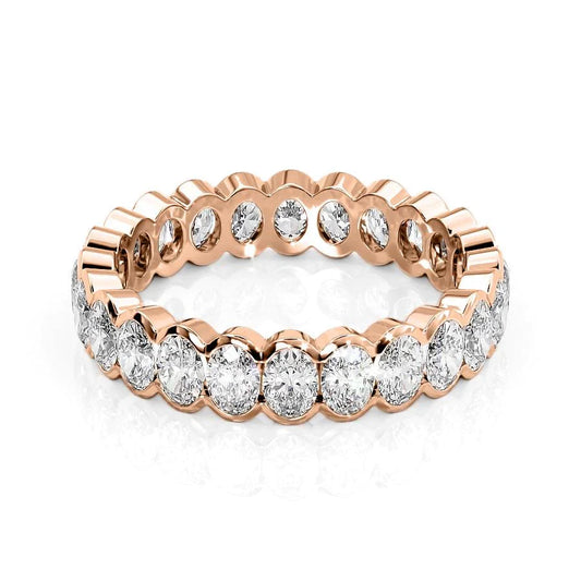 2ct Indira Oval Cut Moissanite Ring - Rose Gold