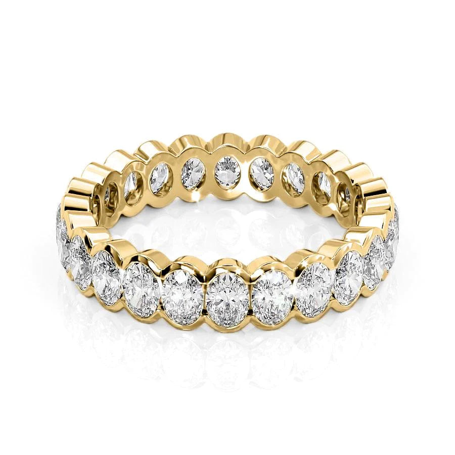 2ct Indira Oval Cut Moissanite Ring - Gold