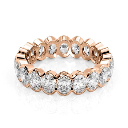 3ct Aretta Oval Cut Moissanite Ring - Rose Gold
