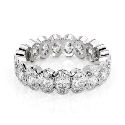 4ct Apollonia Oval Cut Moissanite Ring - Silver